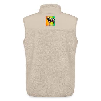 cow - Unisex Sherpa Gilet by Stanley/Stella - beige - Back - AI Model Male 178 light (178cm)