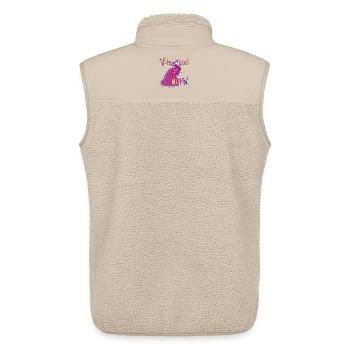 Poulet fou coloré - Veste sans manches sherpa unisexe Stanley/Stella - beige - Dos - AI Model Male 178 light (178cm)