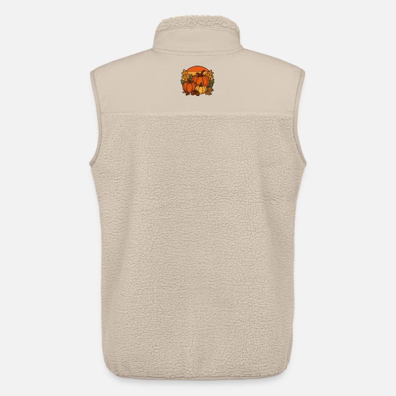  Kürbisse, Eichenlaub & Eicheln - Unisex Sherpaweste von Stanley/Stella - Beige