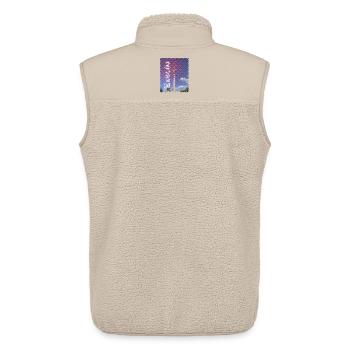 Berlin Fernsehturm Neon Design - Unisex Sherpaweste von Stanley/Stella - Beige - Hinten - AI Model Male 178 light (178cm)