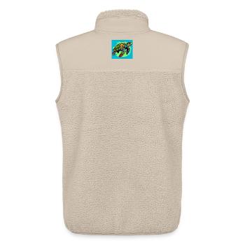 turtle - Unisex Sherpa Gilet by Stanley/Stella - beige - Back - AI Model Male 178 light (178cm)