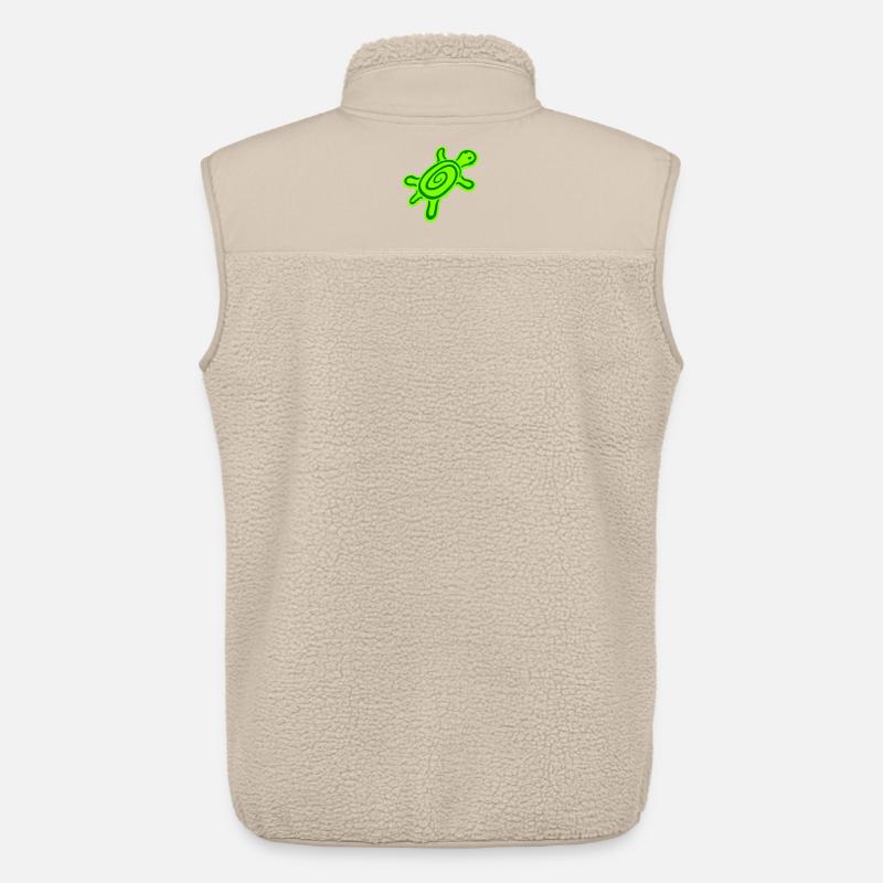 turtle spiral turtle shell pattern cute - Unisex Sherpa Gilet by Stanley/Stella - beige