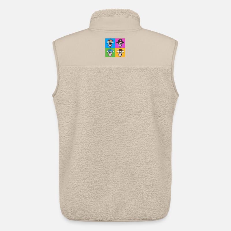 Kuh-Quartett - Unisex Sherpaweste von Stanley/Stella - Beige