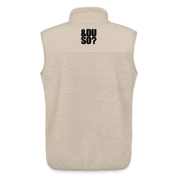 And you so - Unisex Sherpa Gilet by Stanley/Stella - beige - Back - AI Model Male 178 light (178cm)