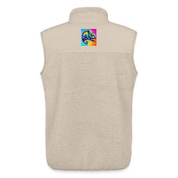 chameleon - Unisex Sherpa Gilet by Stanley/Stella - beige - Back - AI Model Male 178 light (178cm)