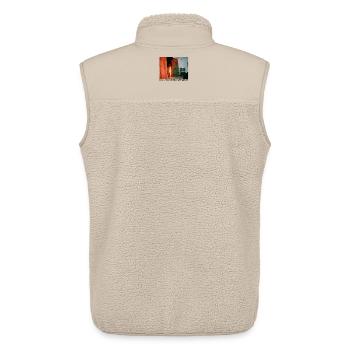 Holy Night - Burning Christmas Tree - Unisex Sherpa Gilet by Stanley/Stella - beige - Back - AI Model Male 178 light (178cm)