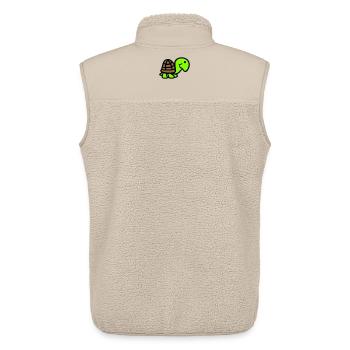 turtle cute smiling happy funny - Unisex Sherpa Gilet by Stanley/Stella - beige - Back - AI Model Male 178 light (178cm)