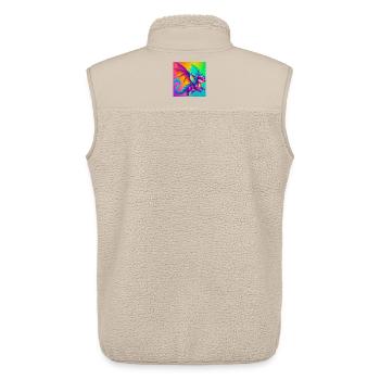 Drache - Unisex Sherpaweste von Stanley/Stella - Beige - Hinten - AI Model Male 178 light (178cm)