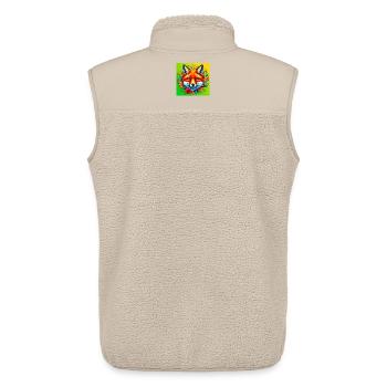 Fuchs - Unisex Sherpaweste von Stanley/Stella - Beige - Hinten - AI Model Male 178 light (178cm)