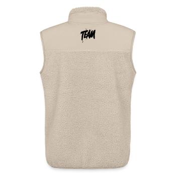 Team lettering - Unisex Sherpa Gilet by Stanley/Stella - beige - Back - AI Model Male 178 light (178cm)