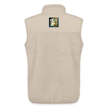 Blumenstrauß Stillleben auf dunkel alter Stil - Unisex Sherpaweste von Stanley/Stella - Beige - Hinten - AI Model Male 178 light (178cm)