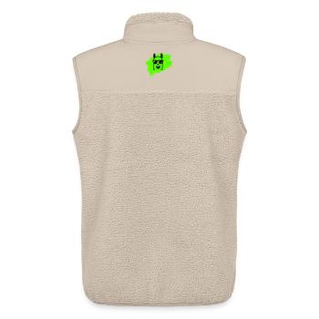 Llama or alpaca with sunglasses in neon style - Unisex Sherpa Gilet by Stanley/Stella - beige - Back - AI Model Male 178 light (178cm)