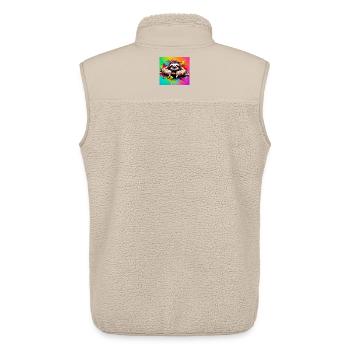 paresse - Veste sans manches sherpa unisexe Stanley/Stella - beige - Dos - AI Model Male 178 light (178cm)