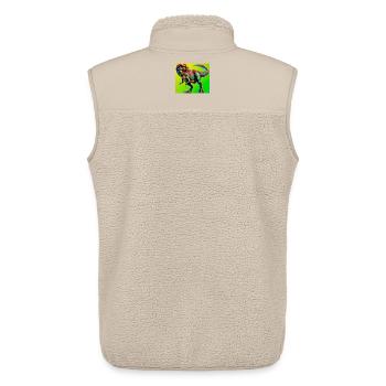 Dinosaurier - Unisex Sherpaweste von Stanley/Stella - Beige - Hinten - AI Model Male 178 light (178cm)