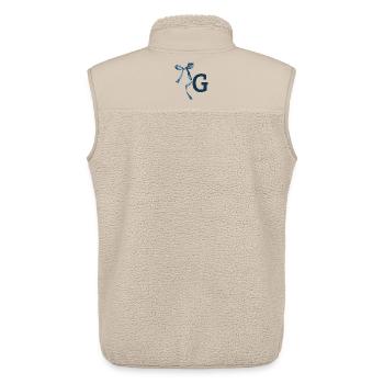Monogramm g Geschenkidee - Unisex Sherpaweste von Stanley/Stella - Beige - Hinten - AI Model Male 178 light (178cm)