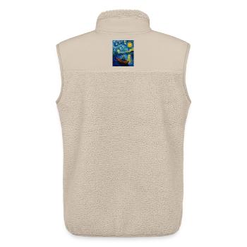 Angler Fishing Angel Van Gogh Style Starry Night - Unisex Sherpa Gilet by Stanley/Stella - beige - Back - AI Model Male 178 light (178cm)