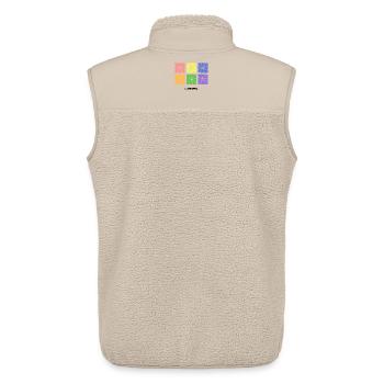 Retro Blumen – bunte Grafiken im Pop-Stil - Unisex Sherpaweste von Stanley/Stella - Beige - Hinten - AI Model Male 178 light (178cm)