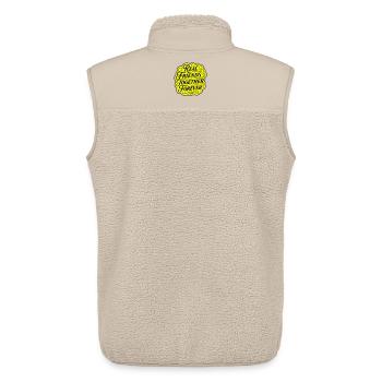 De vrais amis pour toujours - Veste sans manches sherpa unisexe Stanley/Stella - beige - Dos - AI Model Male 178 light (178cm)