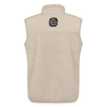 De vrais amis pour toujours - Veste sans manches sherpa unisexe Stanley/Stella - beige - Dos - AI Model Male 178 light (178cm)