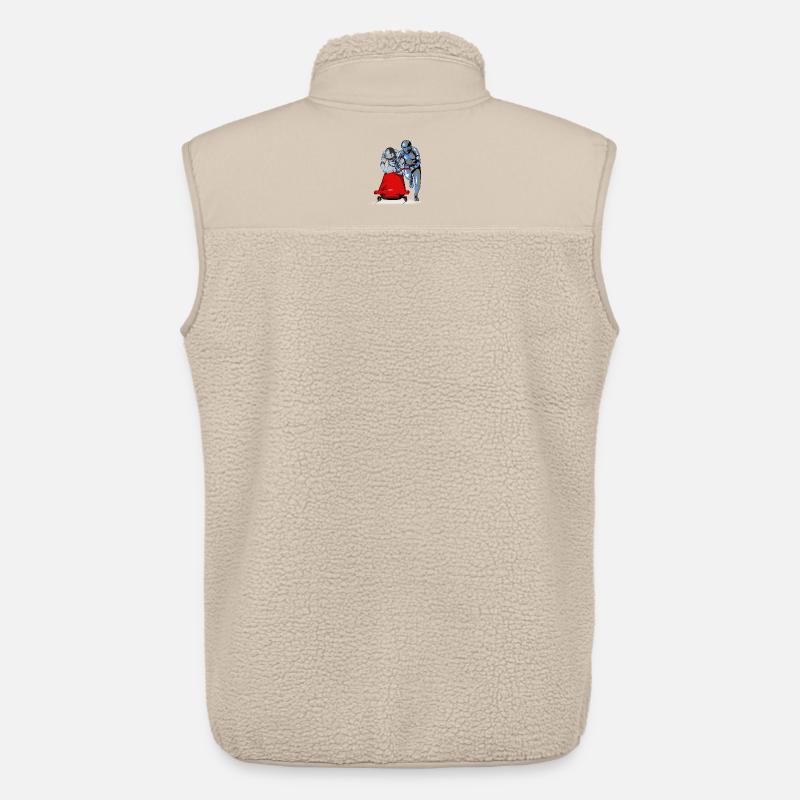 Bobfahrer beim Anschieben am Start - Unisex Sherpaweste von Stanley/Stella - Beige