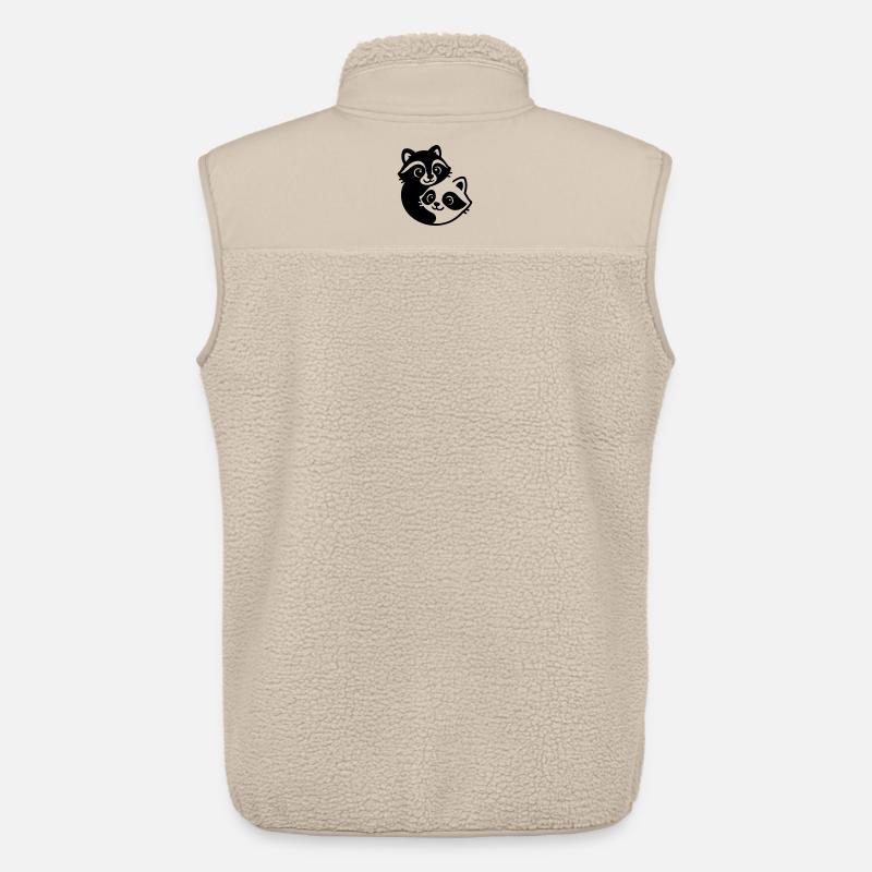 Ying Yang Dachs Pärchen - Unisex Sherpaweste von Stanley/Stella - Beige