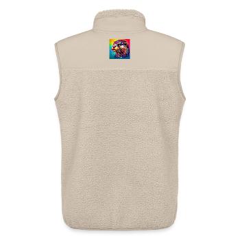 otter - Unisex Sherpa Gilet by Stanley/Stella - beige - Back - AI Model Male 178 light (178cm)