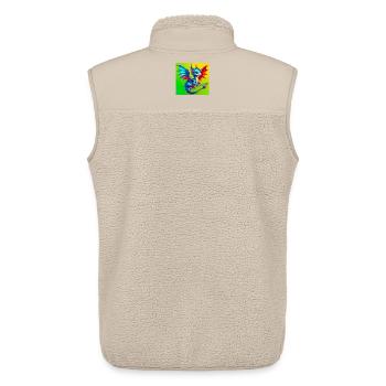 dragon - Unisex Sherpa Gilet by Stanley/Stella - beige - Back - AI Model Male 178 light (178cm)