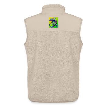 Gecko - Veste sans manches sherpa unisexe Stanley/Stella - beige - Dos - AI Model Male 178 light (178cm)