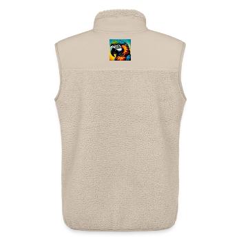 Papagei - Unisex Sherpaweste von Stanley/Stella - Beige - Hinten - AI Model Male 178 light (178cm)