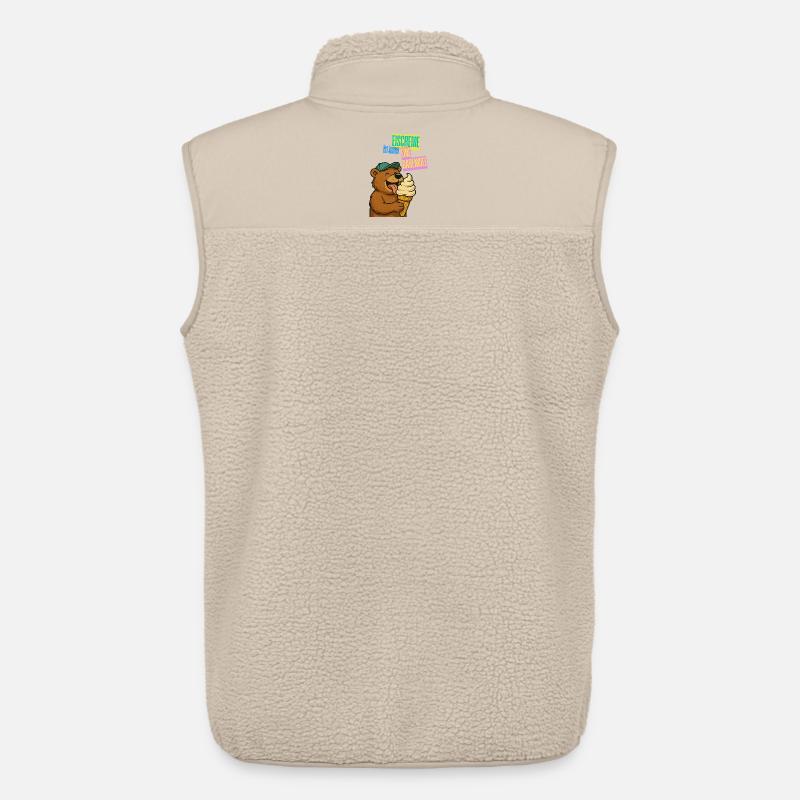 Bär Eiscreme Comic - Unisex Sherpaweste von Stanley/Stella - Beige