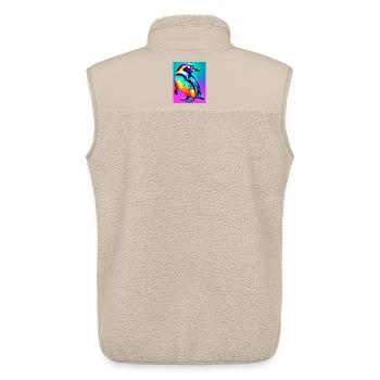 penguin - Unisex Sherpa Gilet by Stanley/Stella - beige - Back - AI Model Male 178 light (178cm)