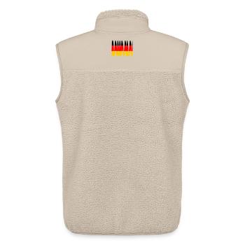 Deutschland Flagge - Unisex Sherpaweste von Stanley/Stella - Beige - Hinten - AI Model Male 178 light (178cm)