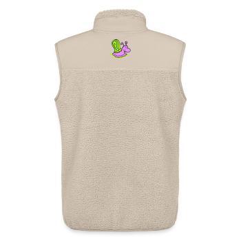 Escargot Slime Trail Mignon Mignon Heureux Cool - Veste sans manches sherpa unisexe Stanley/Stella - beige - Dos - AI Model Male 178 light (178cm)