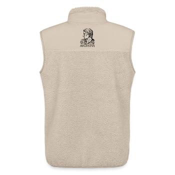 Augustus Roman Emperor "AVGVSTVS" History Tribute - Unisex Sherpa Gilet by Stanley/Stella - beige - Back - AI Model Male 178 light (178cm)