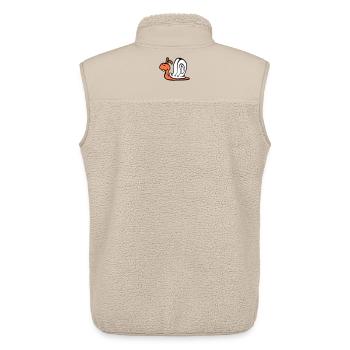 Schnecke Hasenzähne niedlich süß glücklich lustig - Unisex Sherpaweste von Stanley/Stella - Beige - Hinten - AI Model Male 178 light (178cm)