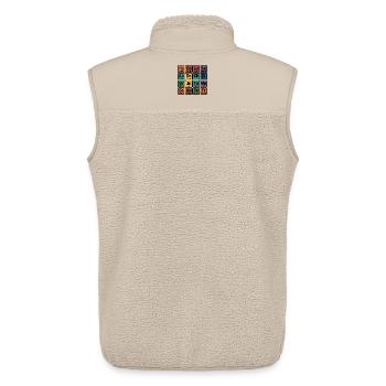 Colorful Emotion Squares - Unisex Sherpa Gilet by Stanley/Stella - beige - Back - AI Model Male 178 light (178cm)