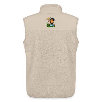 Forest Adventure Bow Art - Unisex Sherpa Gilet by Stanley/Stella - beige - Back - AI Model Male 178 light (178cm)