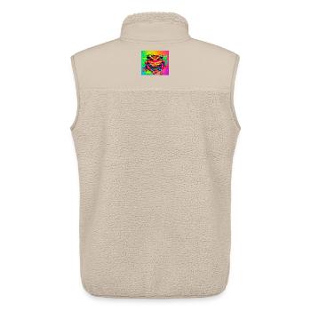 grenouille - Veste sans manches sherpa unisexe Stanley/Stella - beige - Dos - AI Model Male 178 light (178cm)
