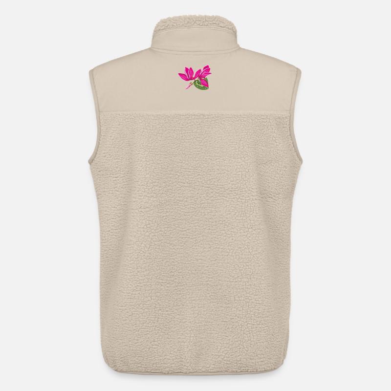 Bouquet de fleurs de cyclamens - Veste sans manches sherpa unisexe Stanley/Stella - beige
