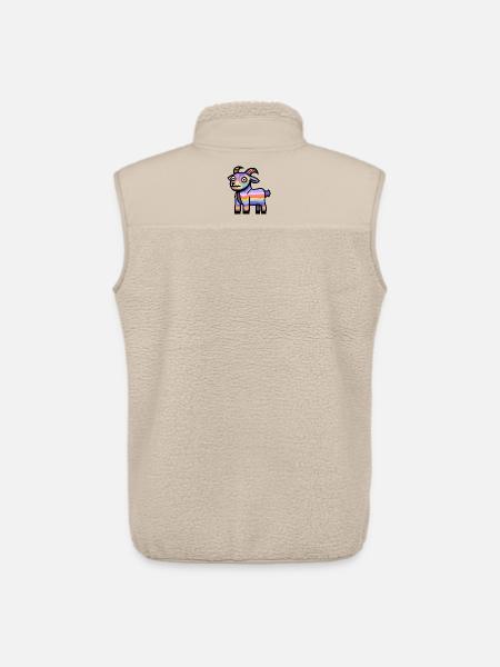 Mountain Goat Halloween Comic Funny - Unisex Sherpa Gilet by Stanley/Stella - beige