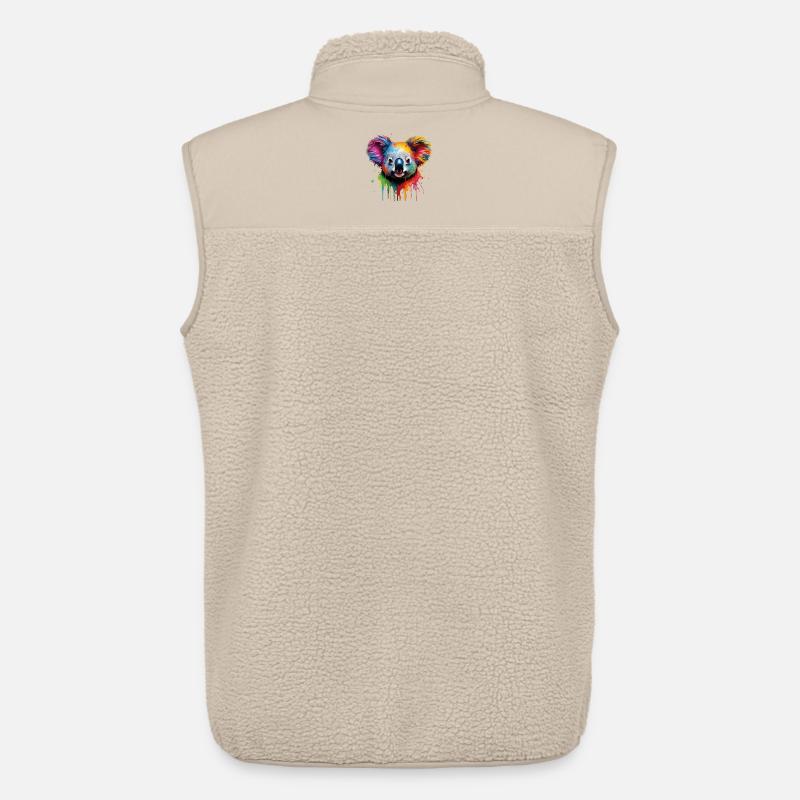 Regenbogen Koala Aquarell - Unisex Sherpaweste von Stanley/Stella - Beige