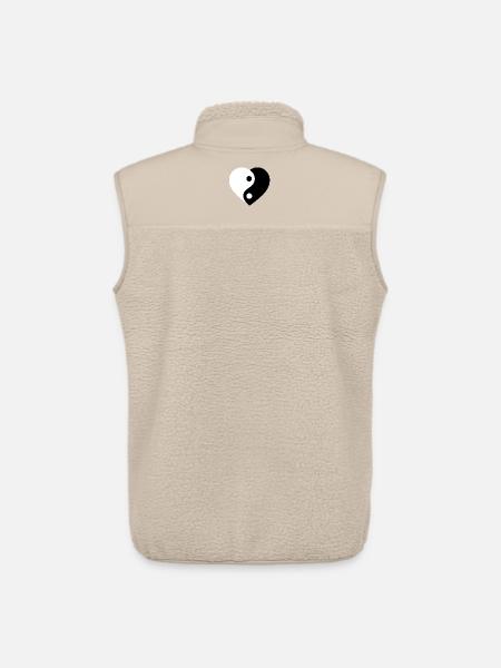 Yin and Yang Love Version :) - Unisex Sherpa Gilet by Stanley/Stella - beige