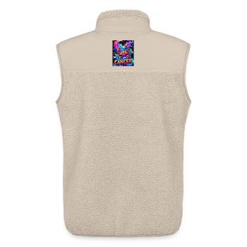 Cancer - Veste sans manches sherpa unisexe Stanley/Stella - beige - Dos - AI Model Male 178 light (178cm)