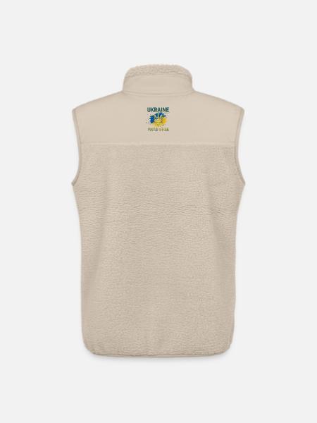 Ukraine Unity and Freedom - Unisex Sherpa Gilet by Stanley/Stella - beige