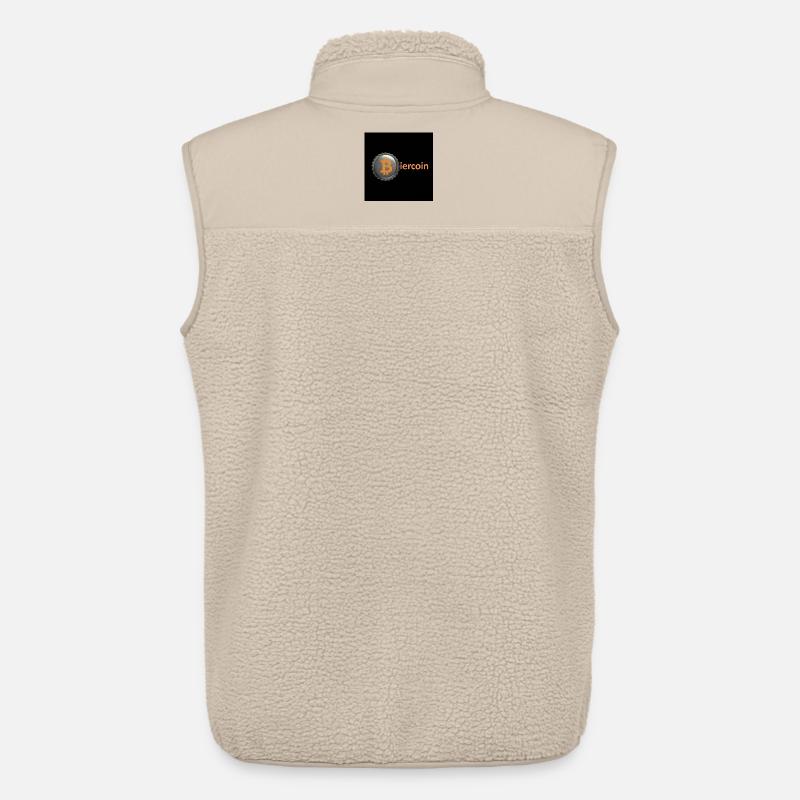 Biercoin Bitcoin Flaschenverschluss - Unisex Sherpaweste von Stanley/Stella - Beige