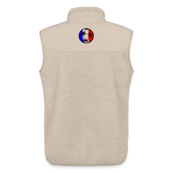 Football France - Unisex Sherpa Gilet by Stanley/Stella - beige - Back - AI Model Male 178 light (178cm)