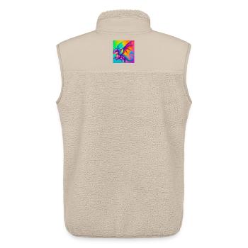 Drache - Unisex Sherpaweste von Stanley/Stella - Beige - Hinten - AI Model Male 178 light (178cm)