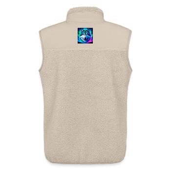 Loup - Veste sans manches sherpa unisexe Stanley/Stella - beige - Dos - AI Model Male 178 light (178cm)