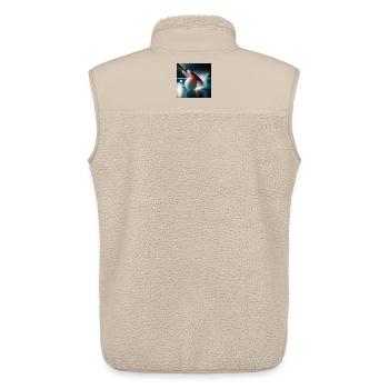 Sports, table tennis - Unisex Sherpa Gilet by Stanley/Stella - beige - Back - AI Model Male 178 light (178cm)