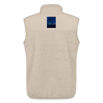 Lonely Bench in Foggy Park - Unisex Sherpa Gilet by Stanley/Stella - beige - Back - AI Model Male 178 light (178cm)
